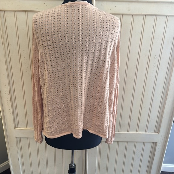 Soft Surroundings Inglis Silk‎ Blend Perforated Open Pontelle Cardagin - Picture 4 of 9